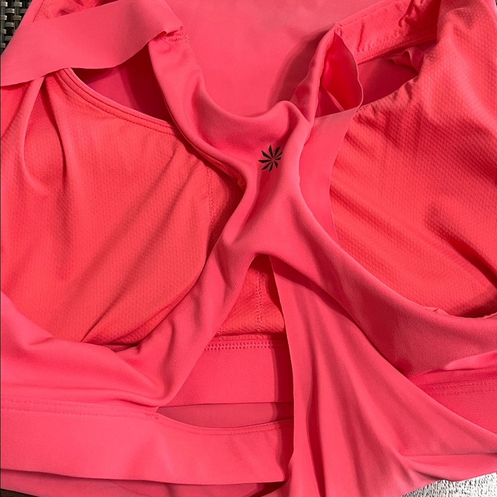 Athleta Coral Pink Racerback Tank with Cutout Detail - Picture 6 of 6